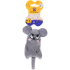 Игрушка для кошек мягкая "Мышка", цвет серый, 14*5см/10гр (лейбл)