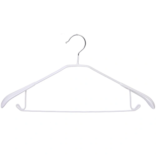 Плечики металлические антискользящие с полимерным покрытием ДОМания, цвет белый, 44см (лейбл)_2