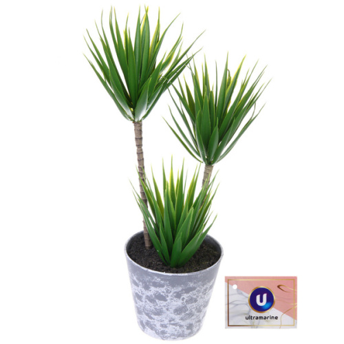 Цветок искусственный в горшке "Юкка" 35см