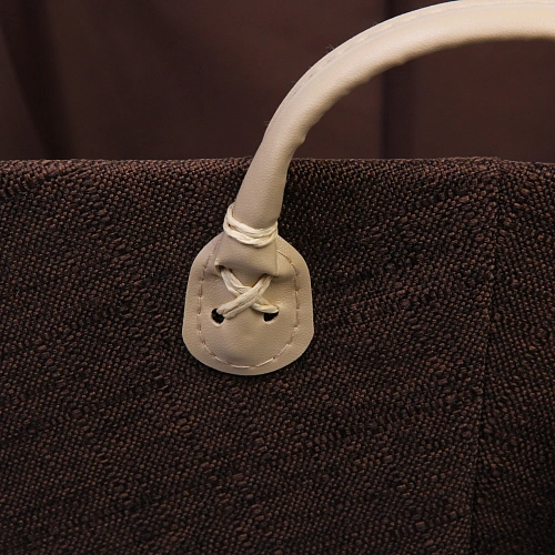 Коробка для хранения с ручками ЭЛЬГА, цвет коричневый, 392618см (лейбл селфи)_4