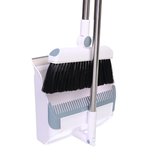 Набор для уборки, щетка для пола с совком Профи белый 8815_7