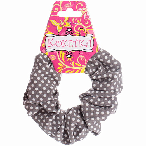 Резинка для волос Collection School, принт горошек, микс 6 цветов, d-9см_6