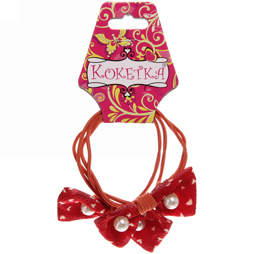 Резинки для волос 2шт New series - Сердечки, микс 5 цветов, d-6см_4