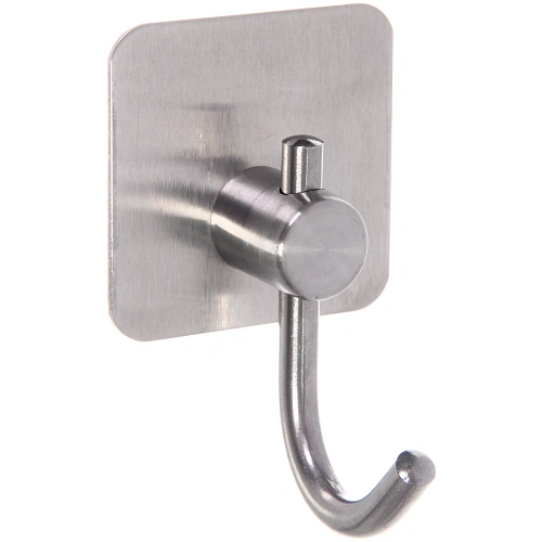 Крючок из нержавеющей стали на липкой основе 3М "БАСТОФ",  форма квадрат, нагрузка до 5кг/4,5*8см 