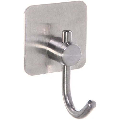 Крючок из нержавеющей стали на липкой основе 3М "БАСТОФ",  форма квадрат, нагрузка до 5кг/4,5*8см 