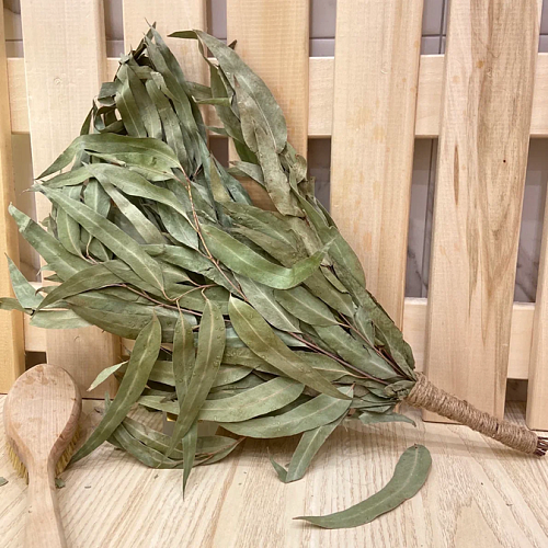 Веник эвкалиптовый с евро - оплеткой "Банные секреты"