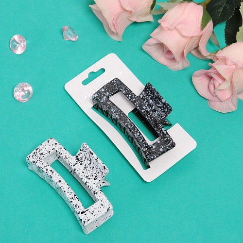 Заколка-краб для волос на блистере Emily Collection - Sandra, микс 2 цвета, 8,85см _3