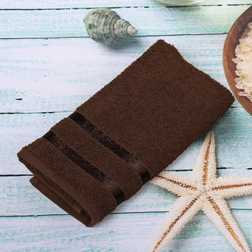 Полотенце махровое 3060см LUNA цвет темно-коричневый 04040 плотность 360грм2_5