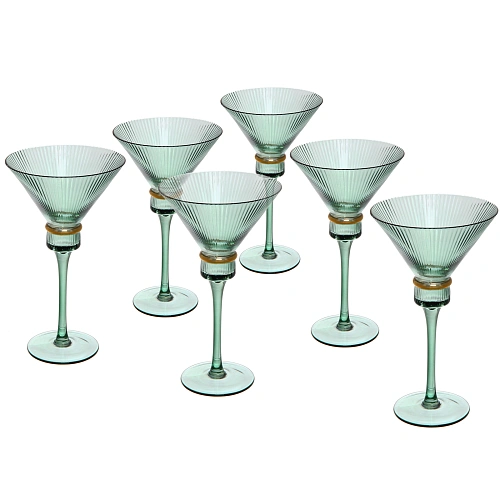 Бокал для мартини 220 мл "VIVALDI" в наборе 6шт, зеленый
