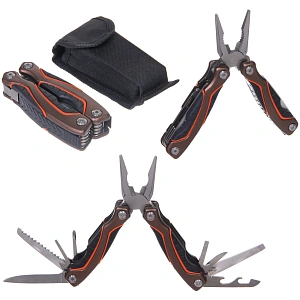 Мультитул на базе пассатижей 9 предметов 10.5см, А23-B