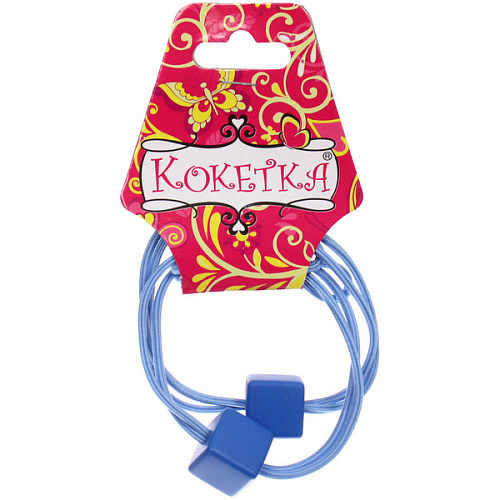 Резинки для волос 2шт Астория, яркие кубики, микс 6 цветов, d-5,5см_6