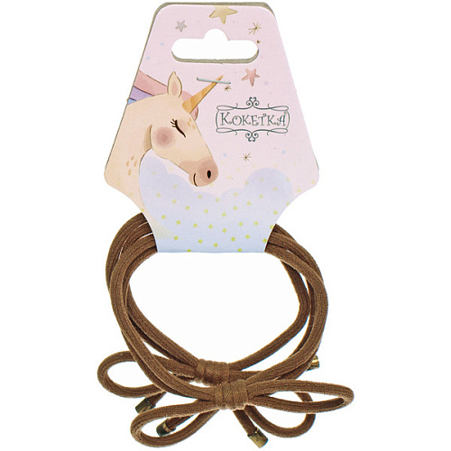 Резинки для волос 2шт МАРУ, бантики, микс 5 цветов, d-5,5см (подвес Единорог)_7