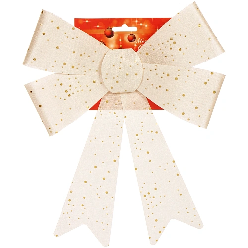 Бант на ёлку Зимний переполох 2633 см, Золото_3